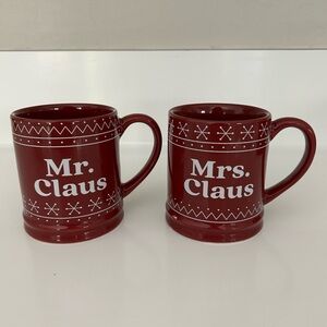 North Pole Mr. Claus & Mrs. Claus Holiday Mugs - Set of 2